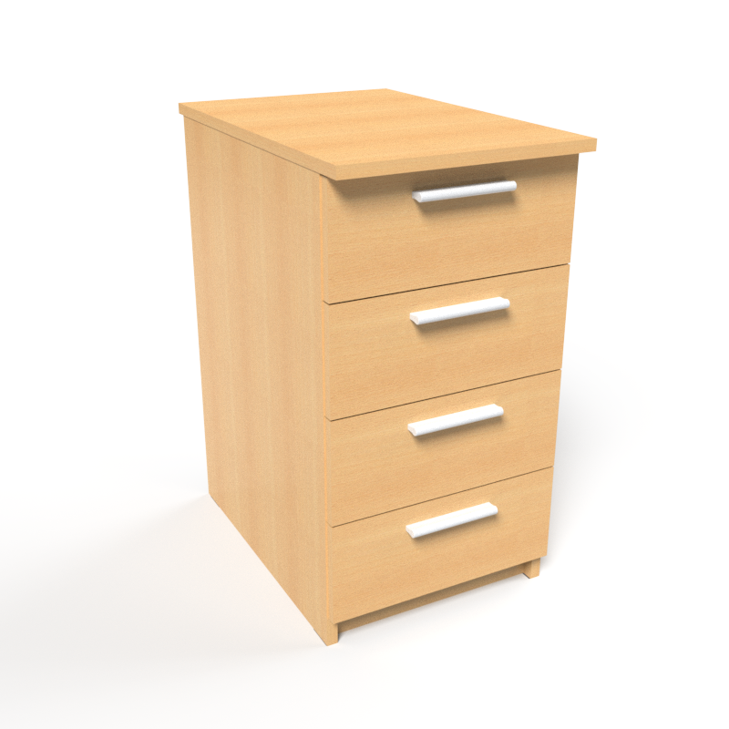 Тумба стаціонарна з чотирма шухлядами 402х600х750 мм/ 16 мм, Бук/ Елкон-Дізайн